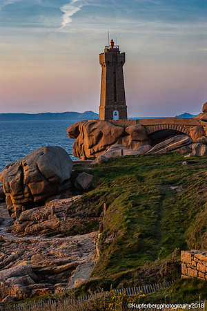 Britanny Lighthouse at sunset