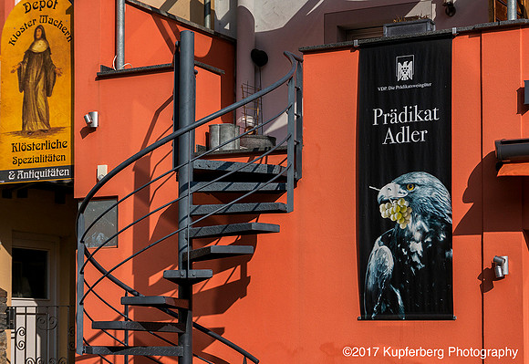 Eagle and stairs