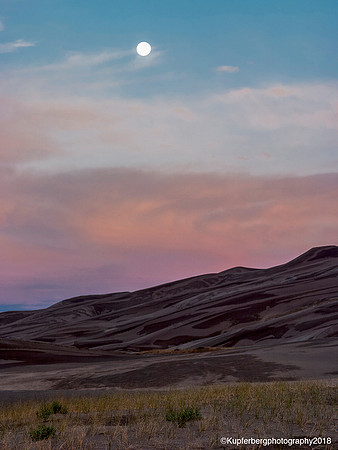 Moon over the Great Sand Dunses