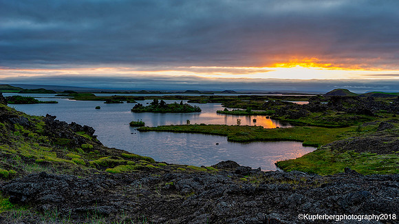 Sunset at Myvatn Lake, Iceland